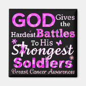 GOD geeft de moeilijkste gevechten Magneet (Voorkant)