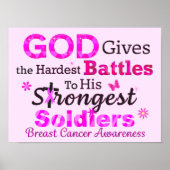 GOD geeft de moeilijkste gevechten Poster (Voorkant)