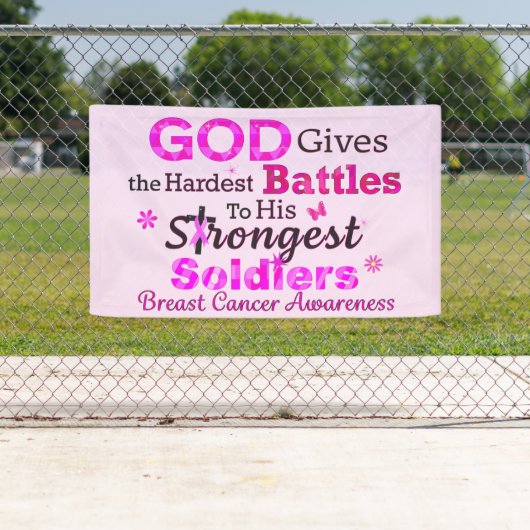 GOD geeft de moeilijkste gevechten Spandoek (Insitu)