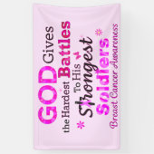 GOD geeft de moeilijkste gevechten Spandoek (Verticaal)