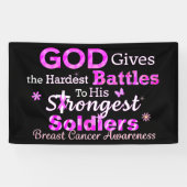 GOD geeft de moeilijkste gevechten Spandoek (Horizontaal)