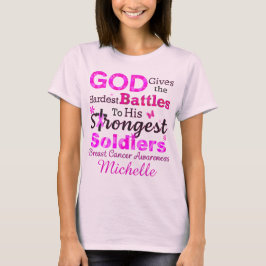 GOD geeft de moeilijkste gevechten T-shirt