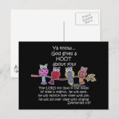 God geeft een Hoot Owls Briefkaart (Voorkant / Achterkant)