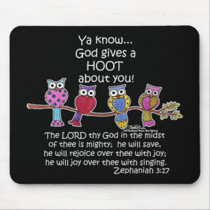 God geeft een Hoot Owls Muismat