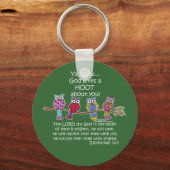 God geeft een Hoot Owls Sleutelhanger (Voorkant)