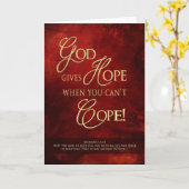 GOD GEEFT HOOP ALS JE HET NIET AANKAN - AANMOEDIGI KAART (Gele Bloem)