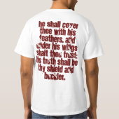 God geeft je vleugels (psalmen 91:4) t-shirt (Achterkant)