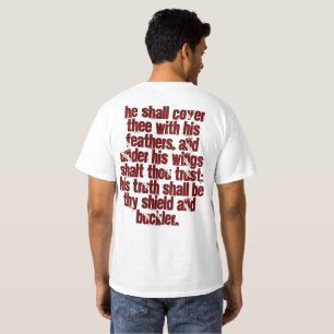 God geeft je vleugels (psalmen 91:4) t-shirt