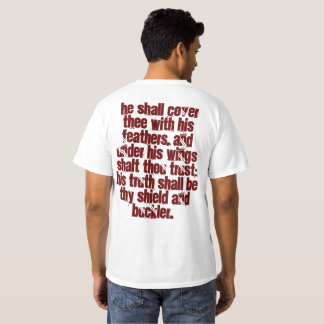 God geeft je vleugels (psalmen 91:4) t-shirt