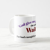 God geeft me geduld koffiemok (Voorkant links)