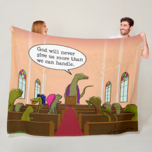 God geeft nooit meer dan we kunnen omgaan met Dino Fleece Deken