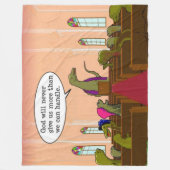 God geeft nooit meer dan we kunnen omgaan met Dino Fleece Deken (Voorkant)