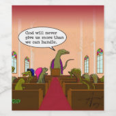 God geeft nooit meer dan we kunnen omgaan met Dino Wijn Etiket (Enkel label)