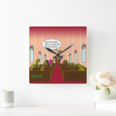 God geeft ons nooit meer dan wij kunnen behandelen vierkante klok (Huis)