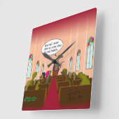 God geeft ons nooit meer dan wij kunnen behandelen vierkante klok (Hoek)