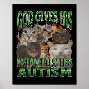 God geeft zijn krachtigste autisme grappige kat me poster