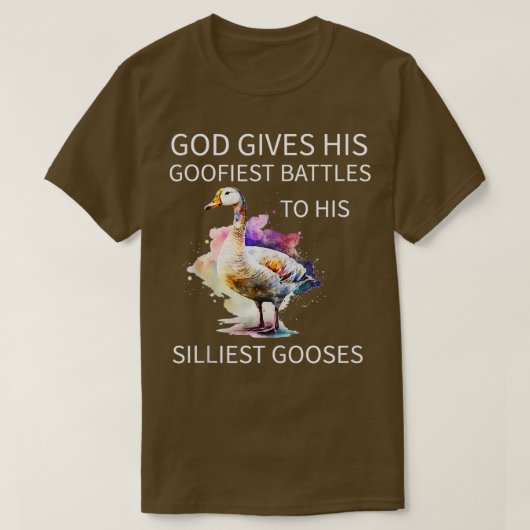 God geeft z'n heerlijkste gevechten aan z'n lelijk t-shirt (Design voorkant)