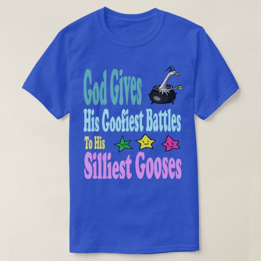 God geeft z'n heerlijkste gevechten aan z'n lelijk t-shirt (Design voorkant)