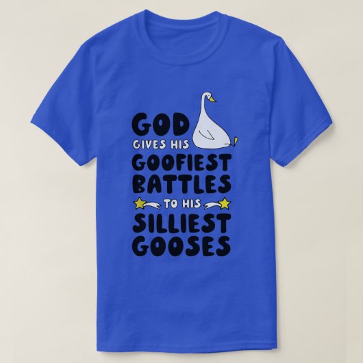 God geeft z'n heerlijkste gevechten aan z'n lelijk t-shirt (Design voorkant)
