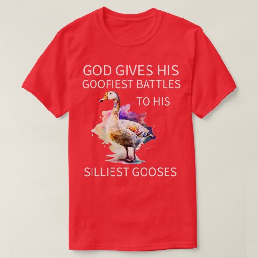 God geeft z'n heerlijkste gevechten aan z'n lelijk t-shirt (Design voorkant)