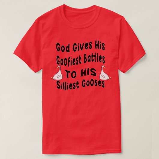 God geeft z'n heerlijkste gevechten aan z'n lelijk t-shirt (Design voorkant)