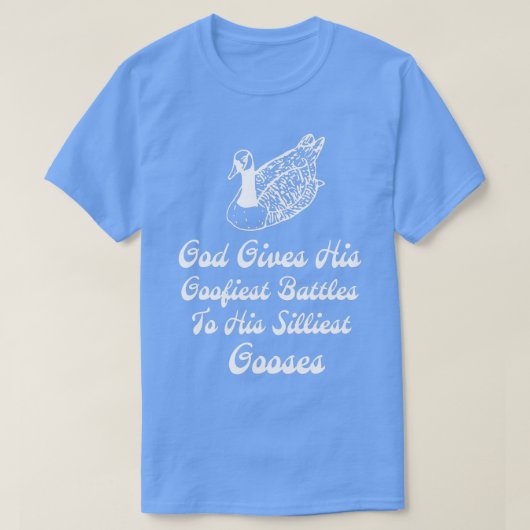 God geeft z'n heerlijkste gevechten aan z'n lelijk t-shirt (Design voorkant)