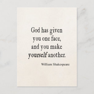 God gegeven door één gezicht maakt een andere Shak Briefkaart