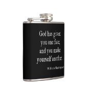 God gegeven door één gezicht maakt een andere Shak Heupfles (Rechts)