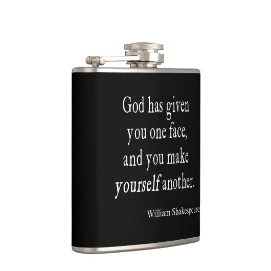 God gegeven door één gezicht maakt een andere Shak Heupfles (Rechts)