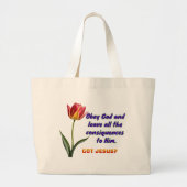 God gehoorzamen grote tote bag (Voorkant)