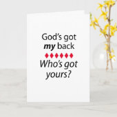 God gekregen mijn rug, die van u wenskaart heeft kaart (Gele Bloem)