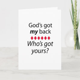 God gekregen mijn rug, die van u wenskaart heeft kaart