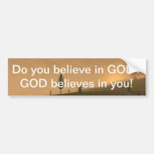 GOD gelooft in jou! Bumpersticker