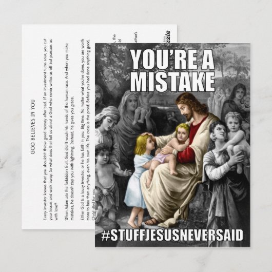 God gelooft in jou (SJNS) Briefkaart (Voorkant / Achterkant)