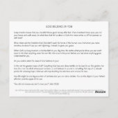 God gelooft in jou (SJNS) Briefkaart (Achterkant)