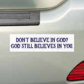God gelooft in jullie Christelijke Bumpersticker (Op auto)
