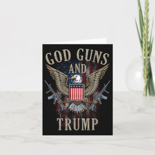 God Geweren En Trump 2e Amendement Vlag Ar15 Ameri Kaart (Voorkant)