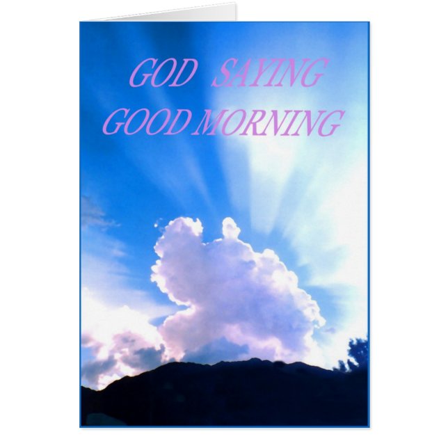 GOD GEZEGDE GOOD MORING (Voorkant)