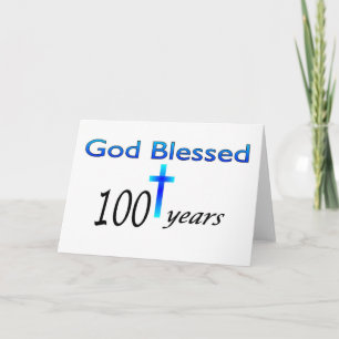 God Gezegend 100 jaar verjaardagscadeau Kaart