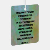 God gidst me Psalm 16 de Bijbel van de Schrift Ver Metalen Ornament (Voorkant Rechts)