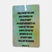 God gidst me Psalm 16 de Bijbel van de Schrift Ver Metalen Ornament (Voorkant links)