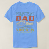God Gifted Me Two Titles Dad And Father in Fat T-shirt (Design voorkant)