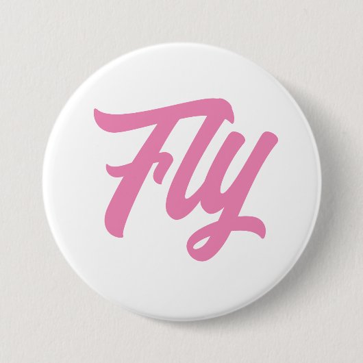 God Girl Button-Fly Ronde Button 7,6 Cm (Voorkant)