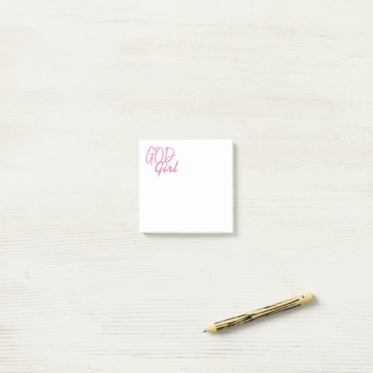 God Girl Post merkt het op Post-it® Notes (Op bureau)