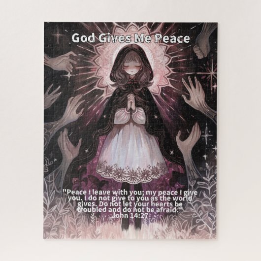 God Gives Me Peace - Christian Anime Legpuzzel (Verticaal)