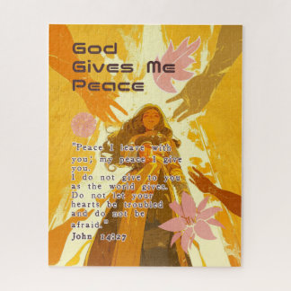 God Gives Me Peace - Christian Vintage Retro Anime Legpuzzel
