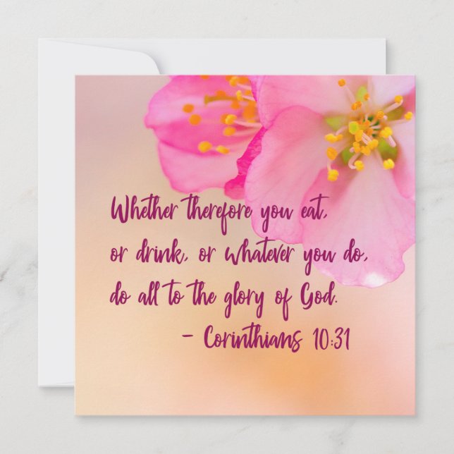 God Glory Christelijk Floral Inspirerend (Voorkant)