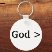 God > God is Groter Dan....Alles Sleutelhanger (Voorkant)