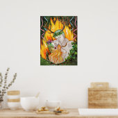 God & Goddess Beltane Fire Poster (Keuken)