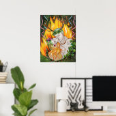 God & Goddess Beltane Fire Poster (Thuiskantoor)